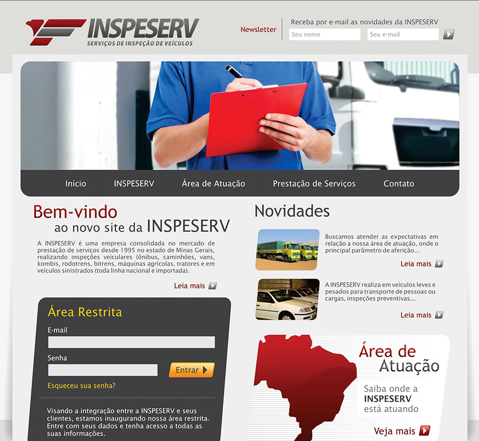 Criação de site para INSPESERV Belo Horizonte