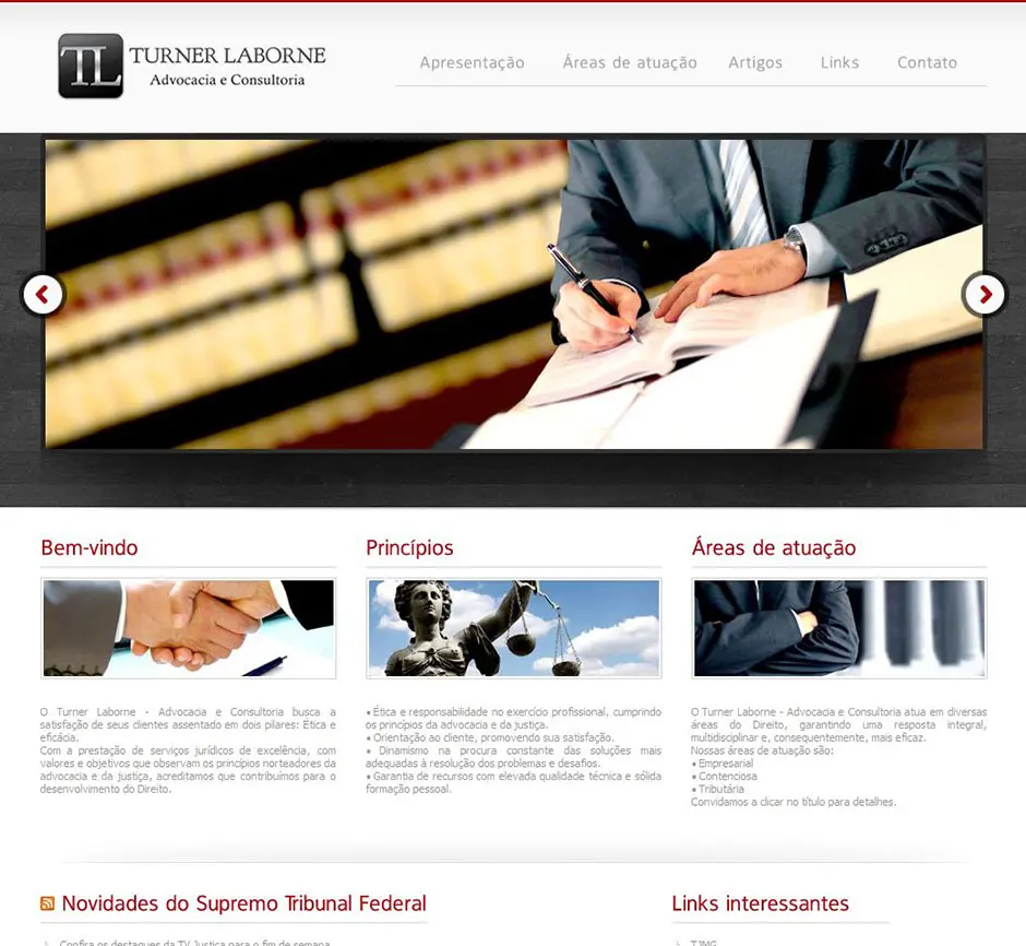 Criação Site Advogado Turner Laborne BH