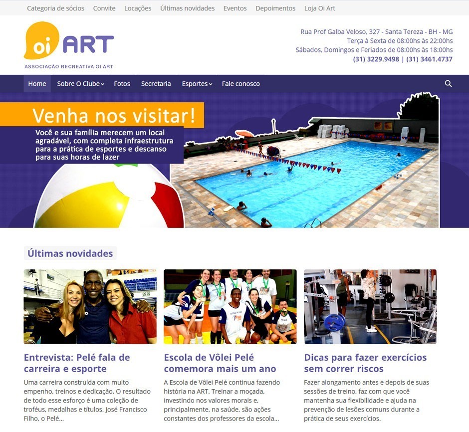 Criação de site para a Oi Art em Belo Horizonte