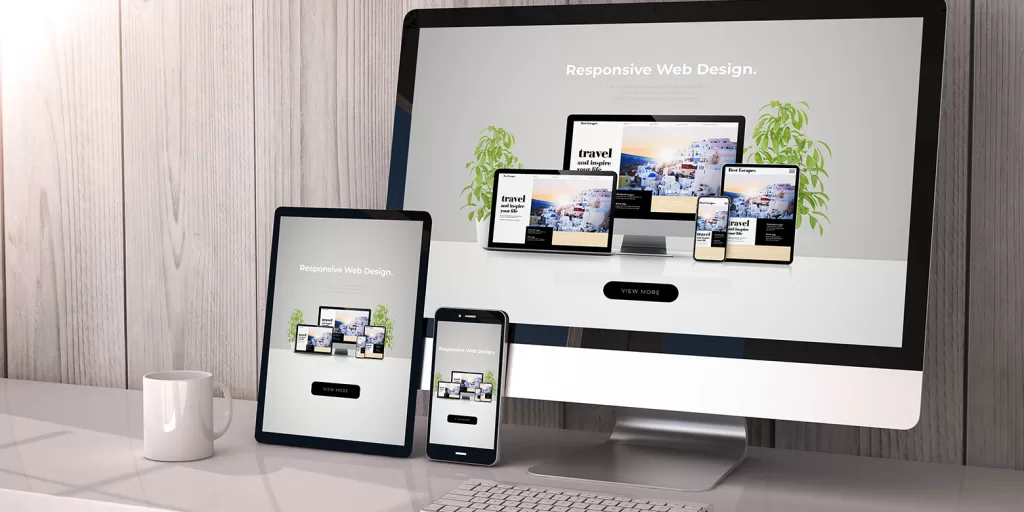 Com o web design responsivo você pode economizar ao criar um único site que se adapta a várias telas