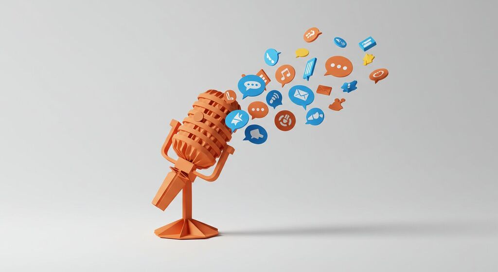 Metáfora criativa da voz única da marca, conceito de branding criativo aplicado à comunicação, identidade visual e experiência do usuário.