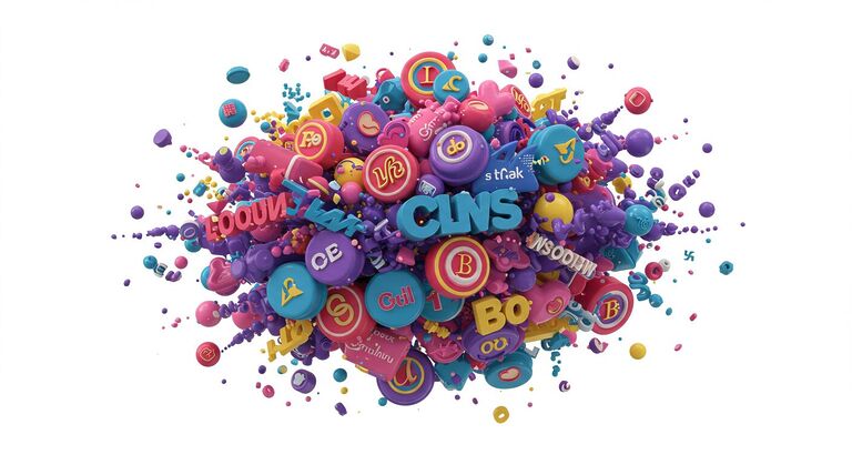 Imagem conceitual de branding criativo mostrando logomarcas, tipografia e cores em harmonia, estratégia para fortalecer a identidade visual e conquistar clientes.