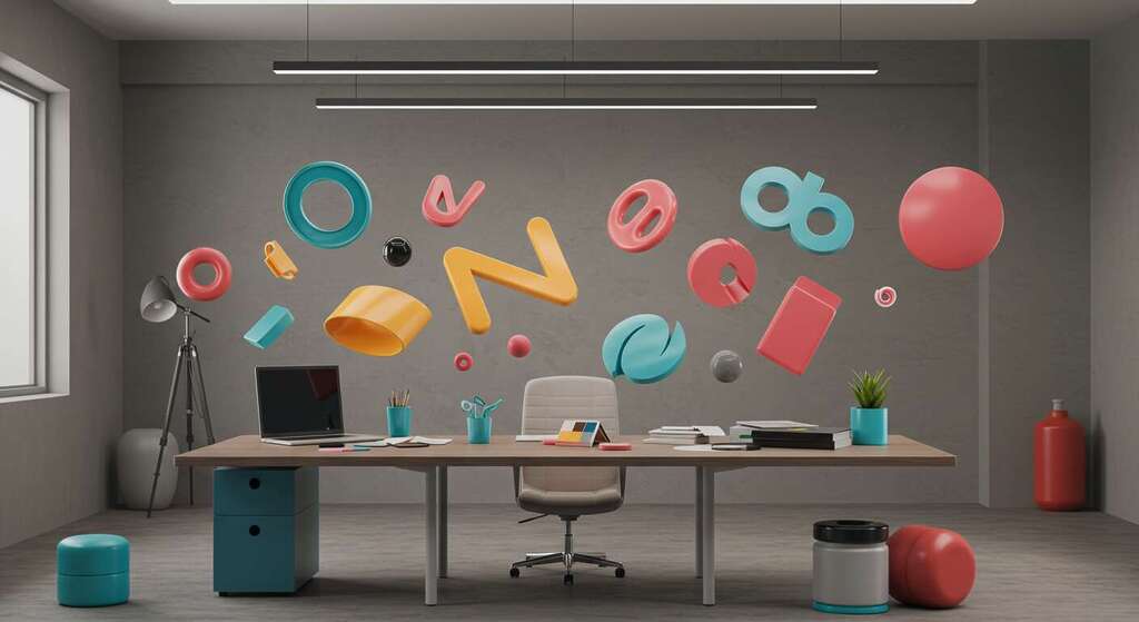 Manual de identidade visual com cores, fontes e logotipo em composição criativa de design gráfico