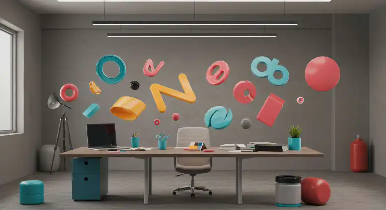 Manual de identidade visual com cores, fontes e logotipo em composição criativa de design gráfico