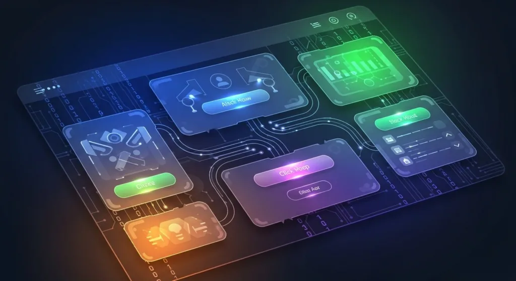 Designer trabalhando no layout de site em Belo Horizonte com checklist de SEO, paletas de cores e tipografias, aumentando visibilidade online