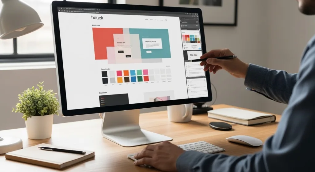 Design estratégico de site com tipografia e cores integradas em BH