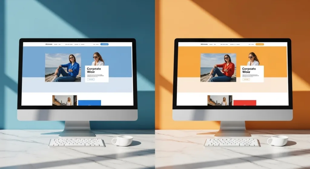 Cores estratégicas utilizadas em site profissional em BH