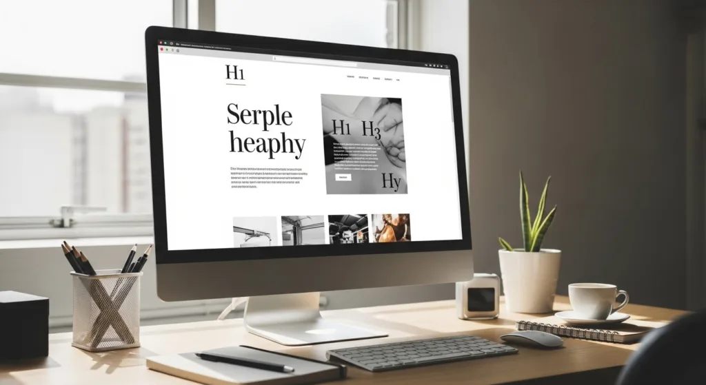 Exemplo de tipografia estratégica para site em Belo Horizonte